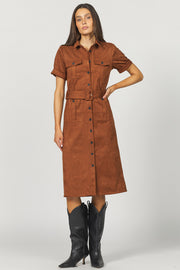 Raquel Midi Suede Dress
